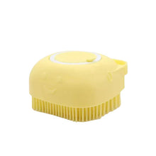 yellow silicone grooming brush