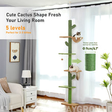 Adjustable 5-Level Cactus Cat Tree Tower