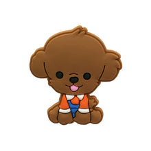 brown pet crocs charm