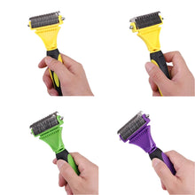 Stainless Steel Pet Grooming Brush & Dematting Rake for Dogs & Cats