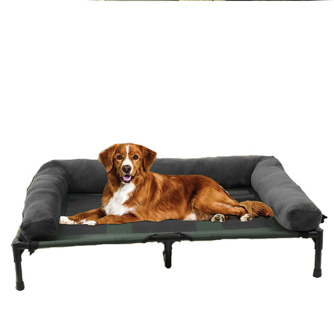 Cooling Elevated Dog Bed with Bolster