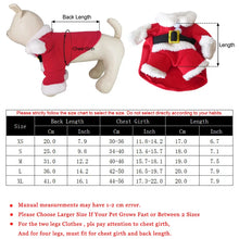 Winter Christmas Santa Outfit for Pets