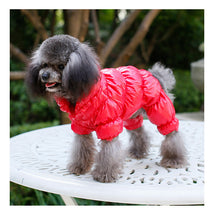 Waterproof Faux Leather Pet Jumpsuit Hoodie