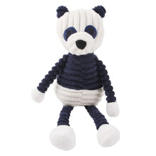 panda plush chew toy on a white background