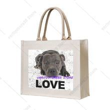 Staffy Print Large Capacity Tote Bag