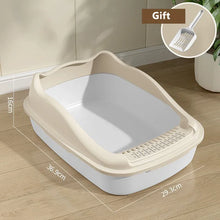 Semi-Closed Cat Litter Box with Scoop