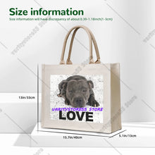 Staffy Print Large Capacity Tote Bag