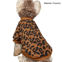 Leopard Print Winter Sweater for Dogs