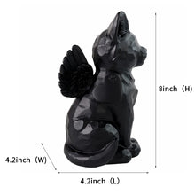 Black Cat Angel Cremation Urn