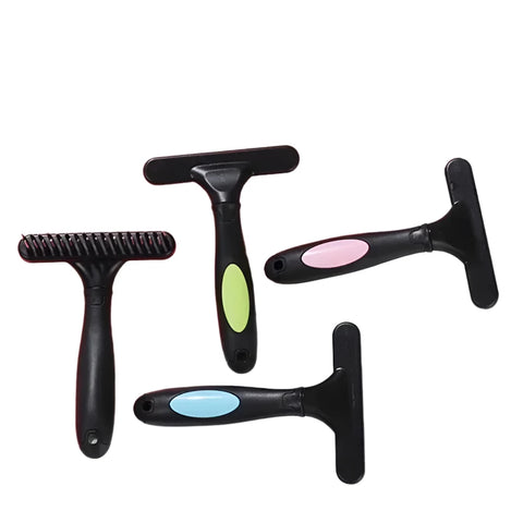 Dog Rake Deshedding Brush Double Row for Short & Long Hair