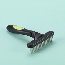 Dog Rake Deshedding Brush with Double Row Pins