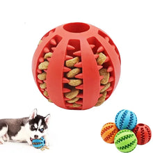 Interactive Dog Ball Toy for Small Dogs – Rubber Chew & Tooth Cleaning Food Ball