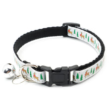 Christmas Themed Pet Collar with Bell Adjustable Buckle