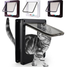 4-Way Security Lock Dog & Cat Flap Door - Small Pet Gate, ABS Plastic