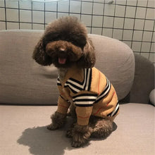Brown Striped Knit Cardigan for Pets