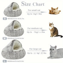 2-in-1 Winter Plush Cat Bed