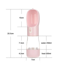 Pet Bottle with Food and Water Dispenser