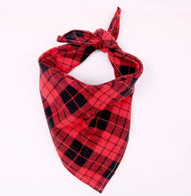 Cotton Plaid Washable Pet Scarf Bandana