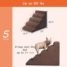 5-Step Dog Stairs for High Beds