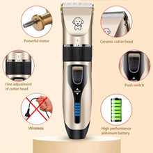 Professional Rechargeable Dog Hair Clipper – Low Noise Pet Grooming Trimmer