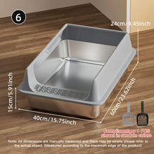 Large Stainless Steel Cat Litter Box