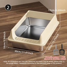 Large Stainless Steel Cat Litter Box
