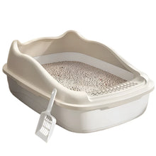 Semi-Closed Cat Litter Box with Scoop