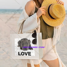Staffy Print Large Capacity Tote Bag
