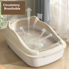 Semi-Closed Cat Litter Box with Scoop