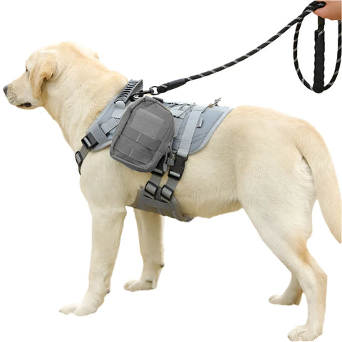 Tactical Dog Harness Vest for Training & Walking, Medium & Large Dogs