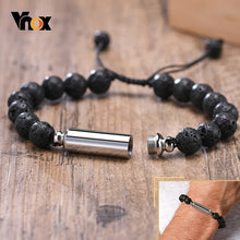 Lava Stone Beads Urn Bracelets for Ashes