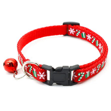 Christmas Themed Pet Collar with Bell Adjustable Buckle