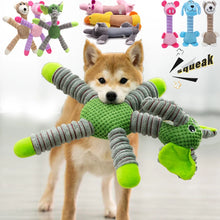 Indestructible Squeaky Plush Dog Toy for Large Breeds, Dental Chew Training