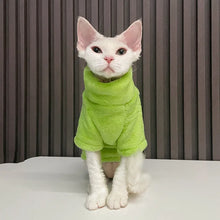 Warm Sphynx Cat Turtleneck Coat