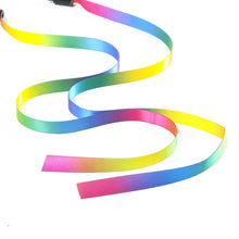 Cute Rainbow Strips Stick Cat Teaser Wand