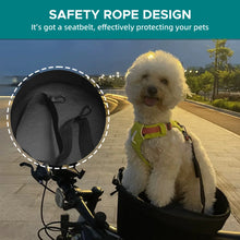 Dog Bike Basket with Safety Strap and Sponge Liner