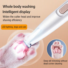 Dog Paw Trimmer with LED Light & Waterproof Design – 18mm Blade Grooming Clippers