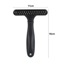 Dog Rake Deshedding Brush Double Row for Short & Long Hair