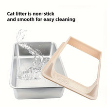 Large Stainless Steel Cat Litter Box