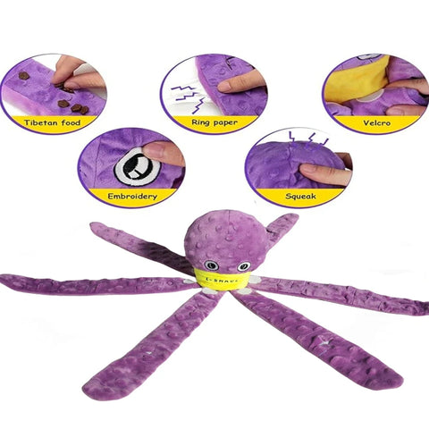 Octopus Dog Snuffle Toy & Slow Feeder Puzzle Game