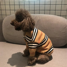 Brown Striped Knit Cardigan for Pets