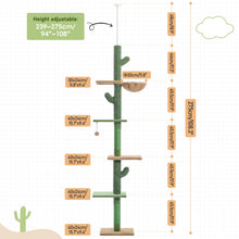 Adjustable 5-Level Cactus Cat Tree Tower