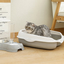 Semi Enclosed Cat Litter Box Spatter Proof Toilet