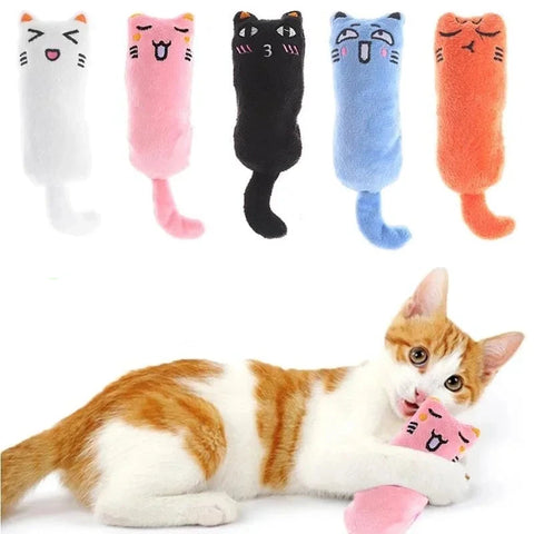 Catnip Cat Toy with Rustle Sound Plush Pillow