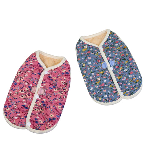 Floral Fleece Jacket for Small Dogs