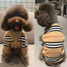 Brown Striped Knit Cardigan for Pets