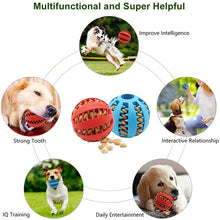 Interactive Dog Ball Toy for Small Dogs – Rubber Chew & Tooth Cleaning Food Ball