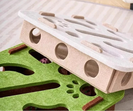 Cat Interactive Puzzle Toy Box with Ball