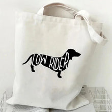 Dachshund Print Canvas Tote Daily Bag