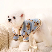 Striped Dog Sweater Cardigan